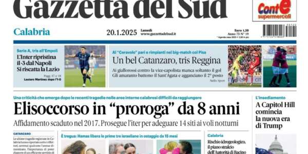 Rassegna stampa 20-01-2025 edizioni Calabria