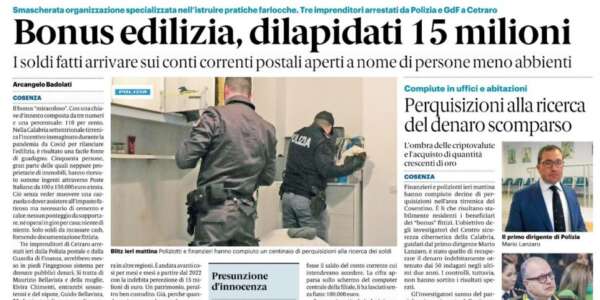 Rassegna stampa 09-01-2025 edizioni Calabria