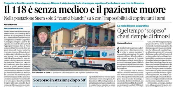 Rassegna stampa 06-01-2025 edizioni Calabria