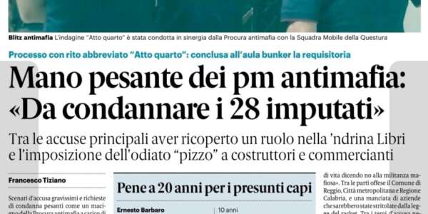 Rassegna stampa 18-01-2025 edizioni Calabria