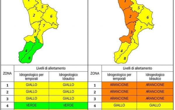 Meteo, ondata di maltempo in Calabria. Allerta arancione domani su parte della regione: vento forte e piogge intense